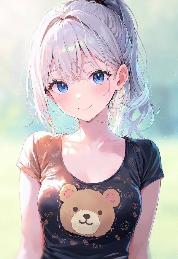 クマをプリントした服のAIイラスト