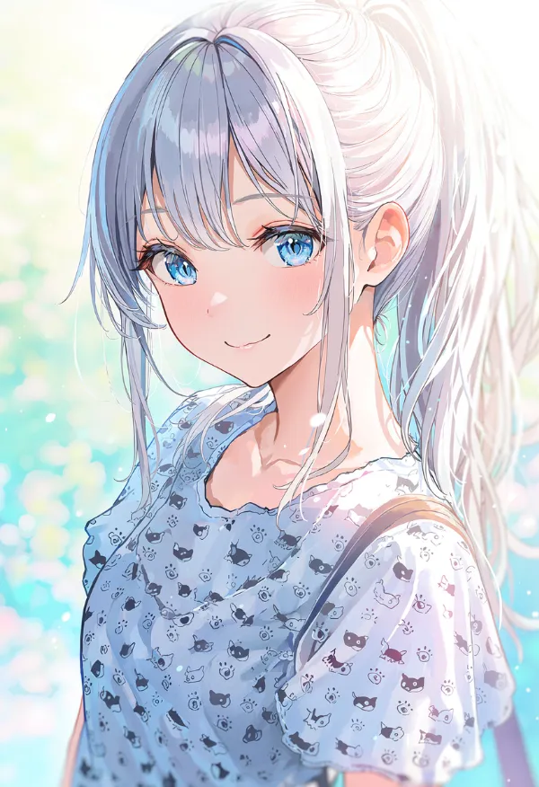猫をプリントした服のAIイラスト