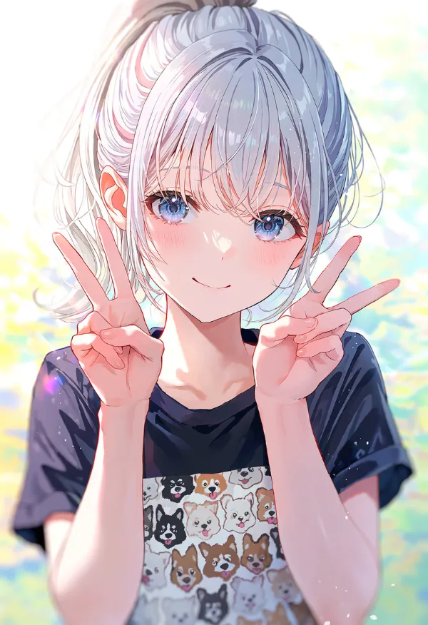 犬をプリントした服のAIイラスト