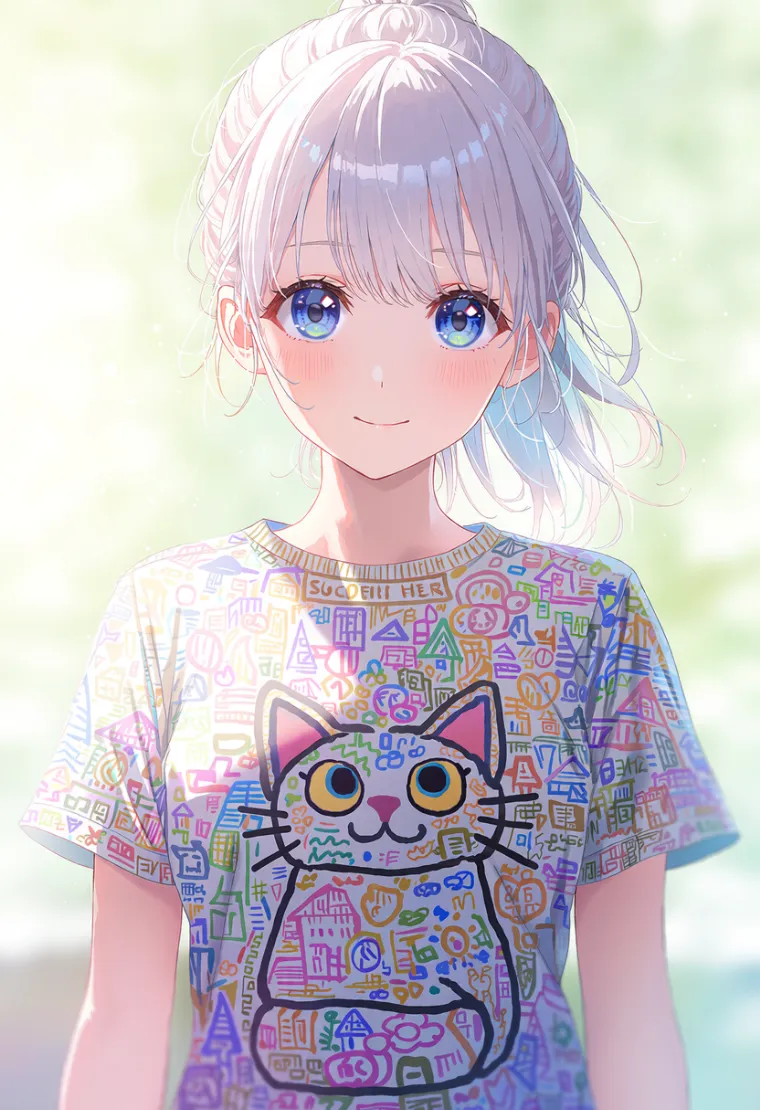 落書き風に描かれた動物プリント