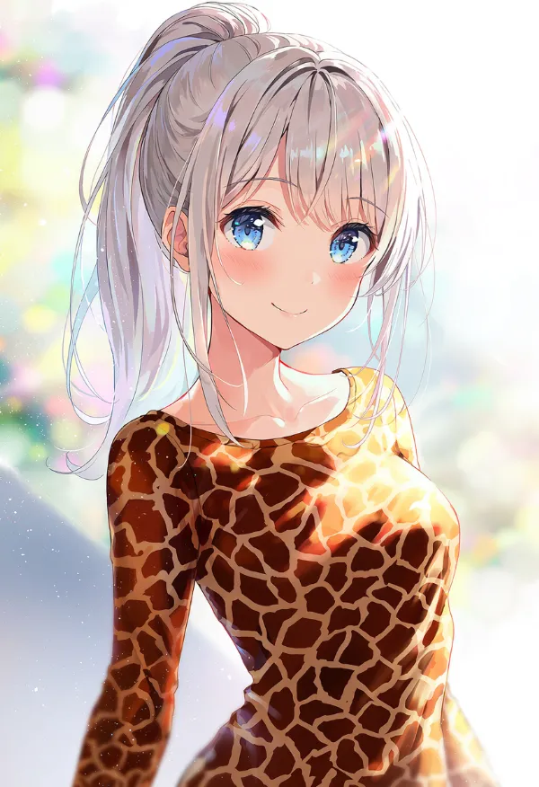 キリン柄のアニマルプリント