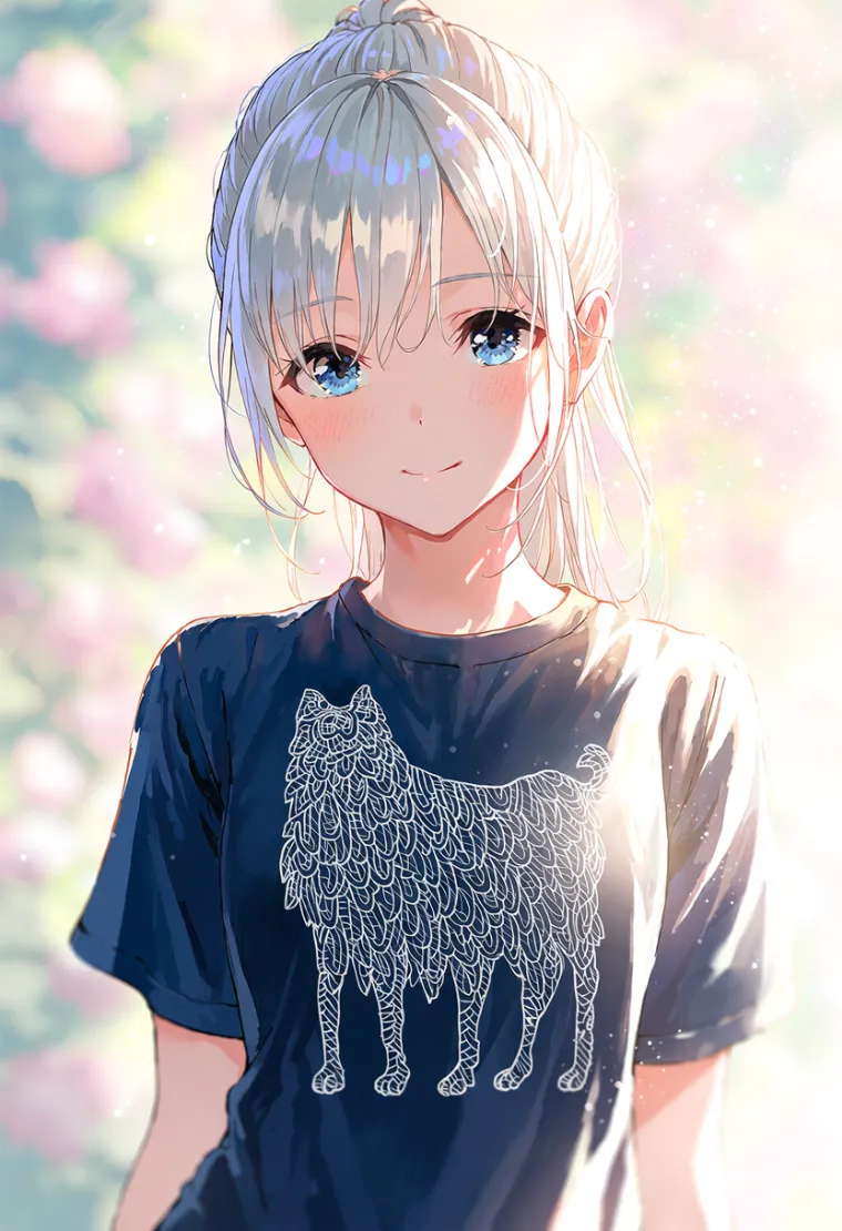 線画で描かれた動物プリント