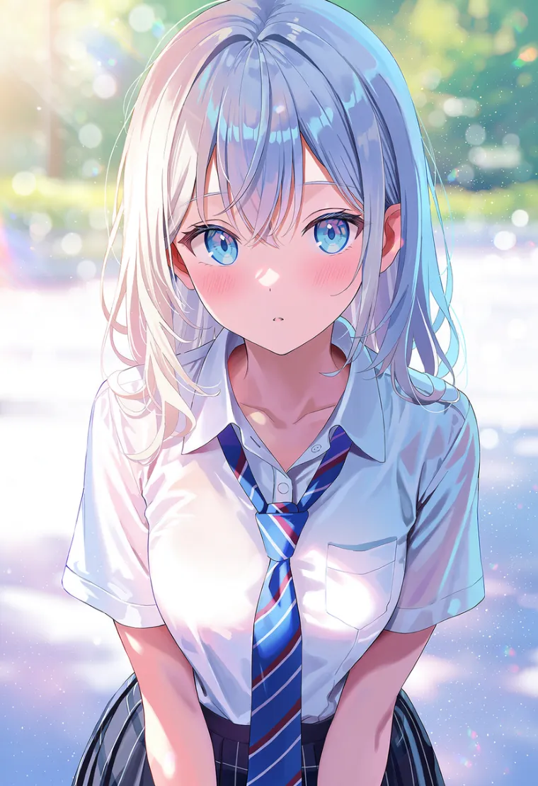 ネクタイを緩めた女性のAIイラスト
