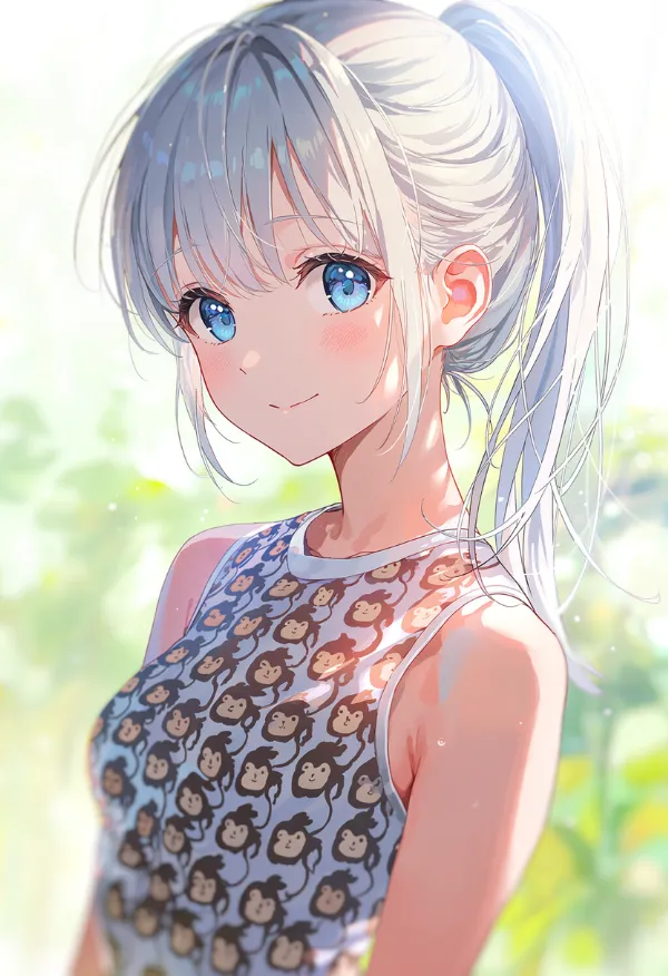 サルをプリントした服のAIイラスト