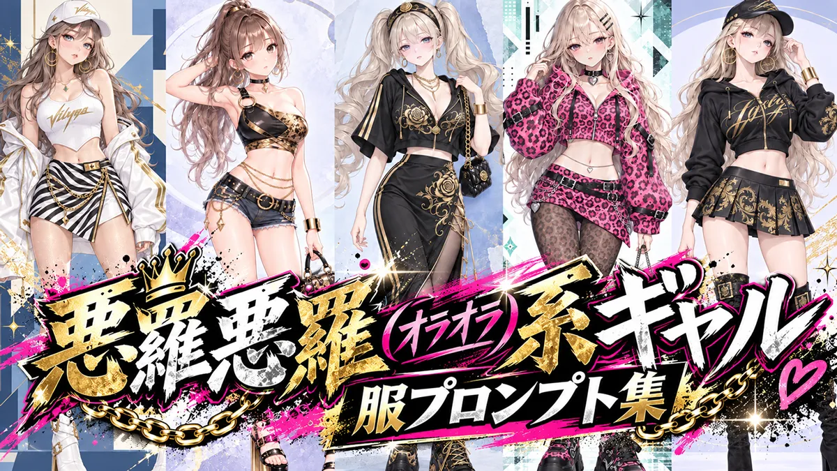 悪羅悪羅（オラオラ）系ギャルの服プロンプト集（全身コーデ）