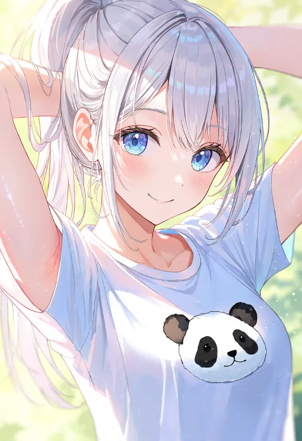 パンダをプリントした服のAIイラスト