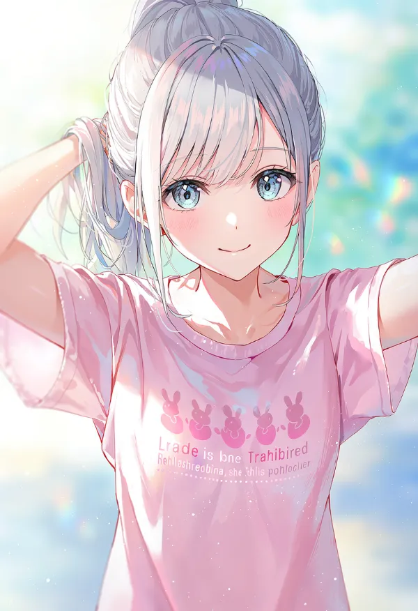 ウサギをプリントした服のAIイラスト