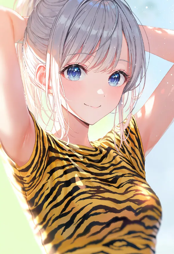 トラ柄のアニマルプリント
